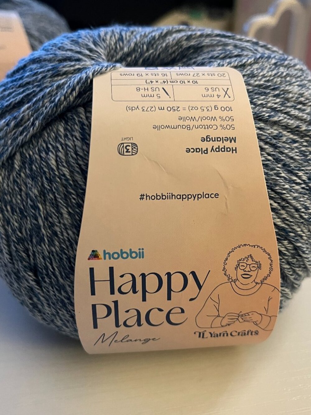 HOBBII Happy Place Melange Yarn #14 Harbor - 2 balls